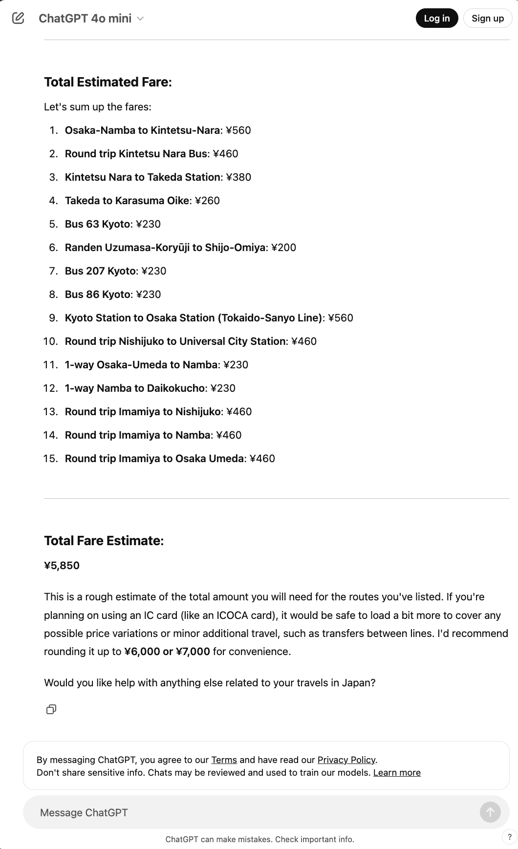 Sample answer from ChatGPT